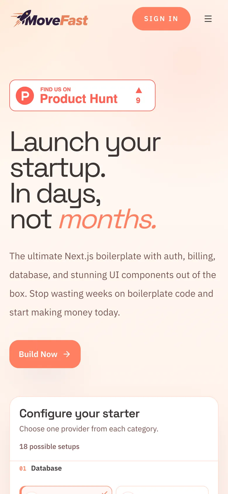 Movefast on a phone
